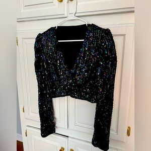 Multi Color Sequin Long Sleeve Crop Top | Taylor Swift | Eras Tour
